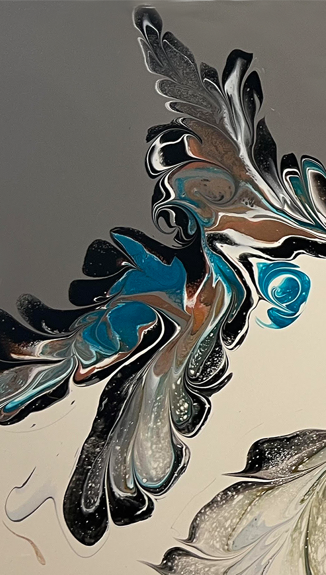 FLUID ART (ACRYLIC PAINT POUR) - SPLIT DUTCH POUR