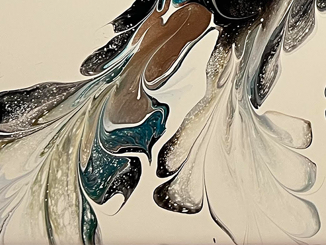 FLUID ART (ACRYLIC PAINT POUR) - SPLIT DUTCH POUR